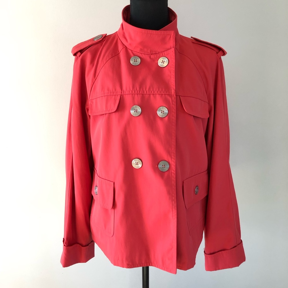 Women's Esprit Coral Red Double breasted Jacket size 10